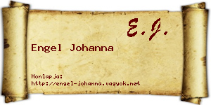 Engel Johanna névjegykártya